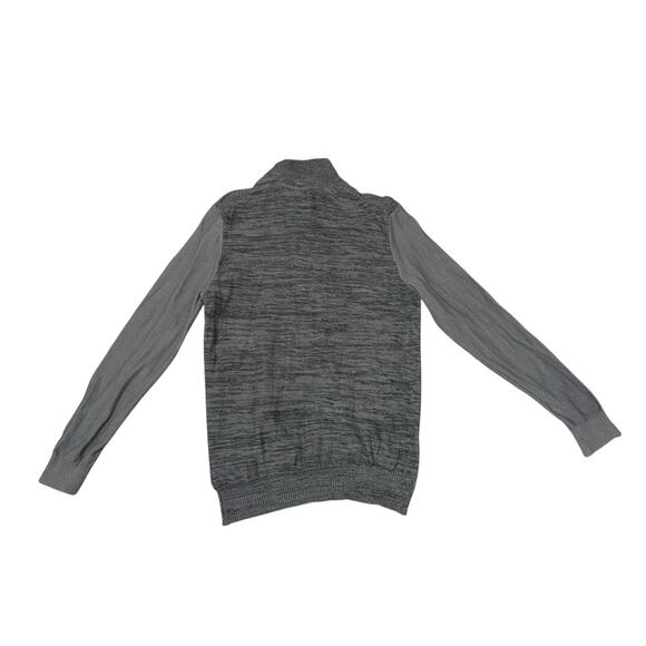 Calvin Klein Jeans Knit Quarter Zip Mock Neck Sweater in Gray Size Small - Picture 2 of 6